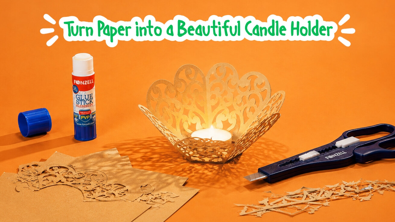 DIY Teelichthalter aus Papier | Candle Holder basteln mit FONZELL